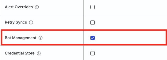 Bot Management permissions in new Access Management system