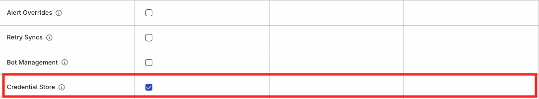 Permissions to manage credential store in RudderStack dashboard