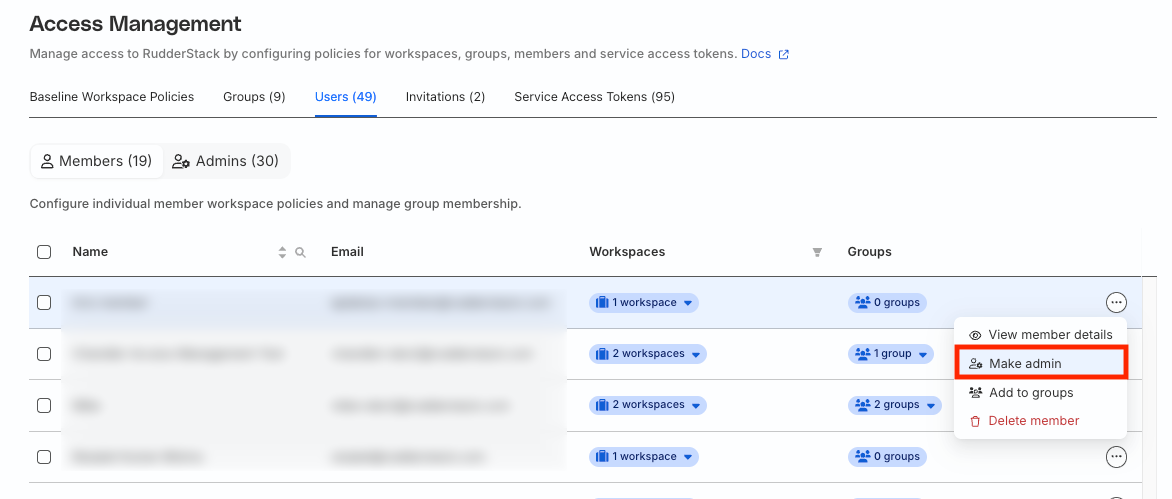 Manage member role