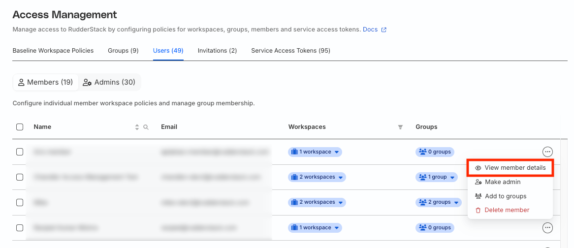 View member details