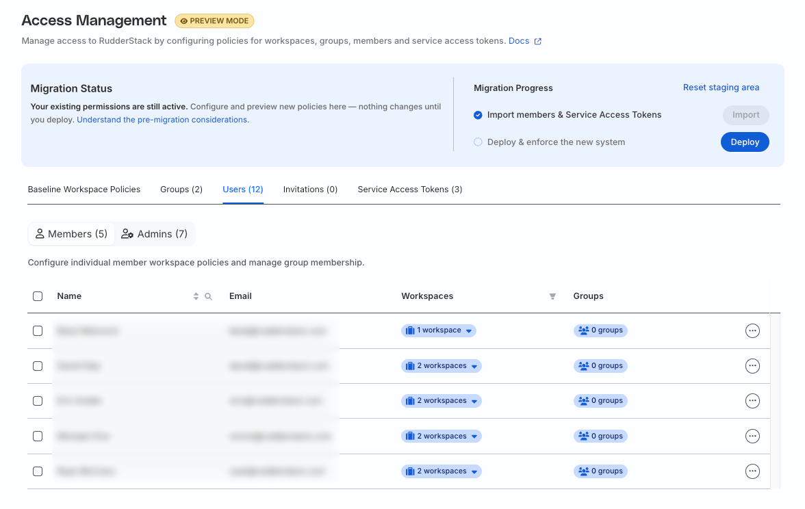 Configure member policies