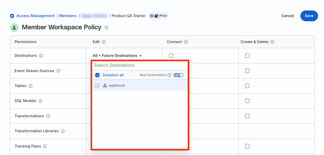 Granular resource permissions
