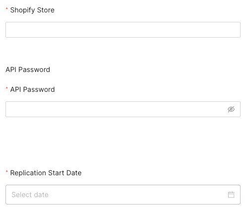 Shopify credentials