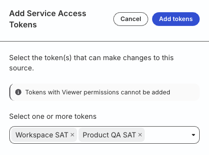 Add tokens option