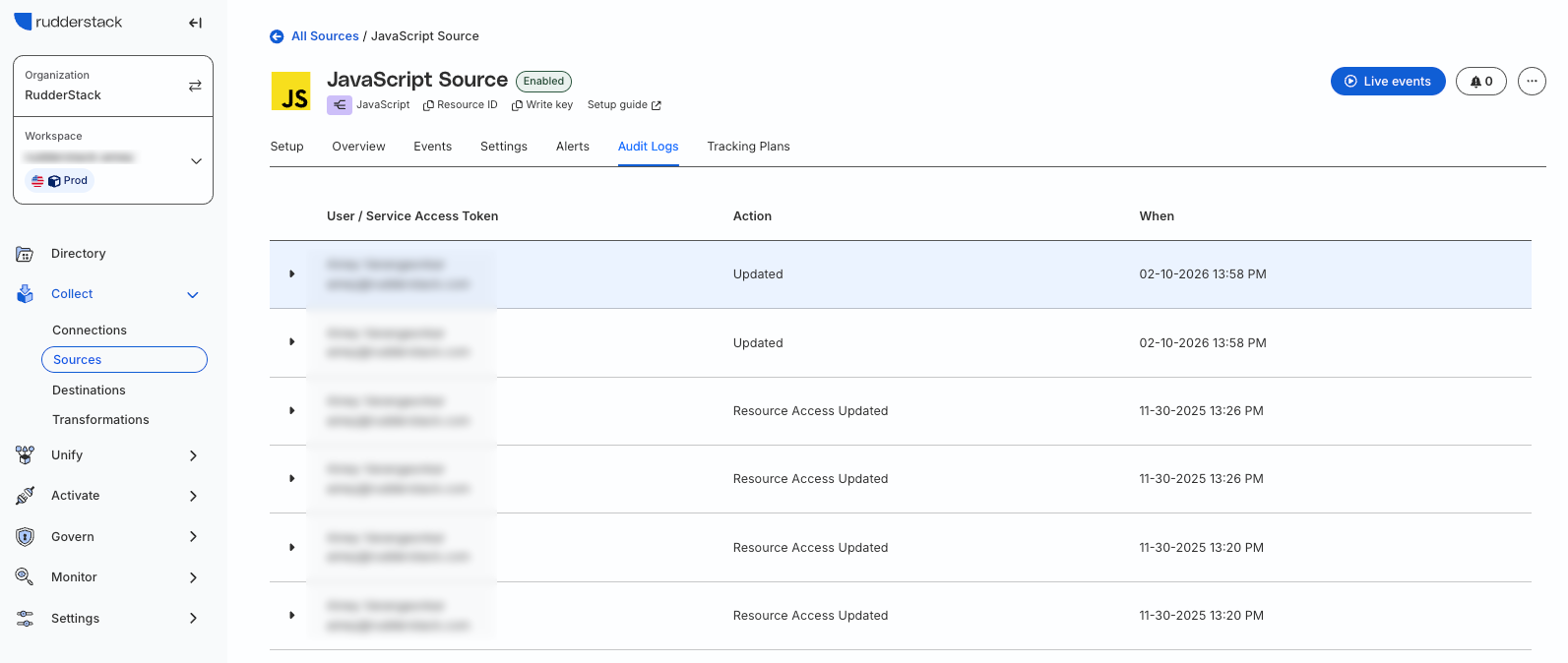 Audit Logs details