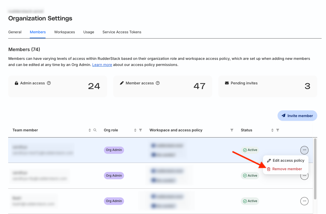 Edit access policy