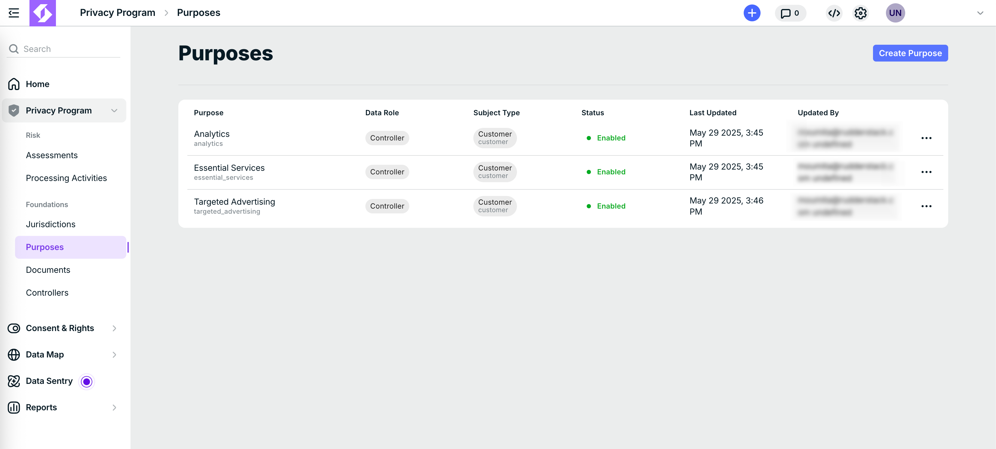 Configure Privacy Program