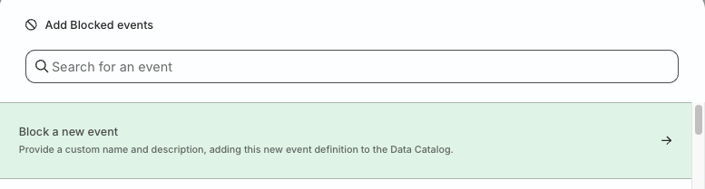 Block a new event in the Event Blocking page