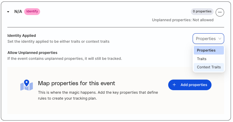 Identify validation for traits object
