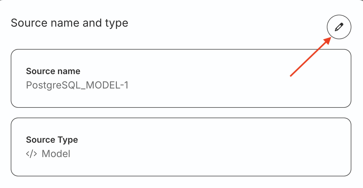 Edit model configuration