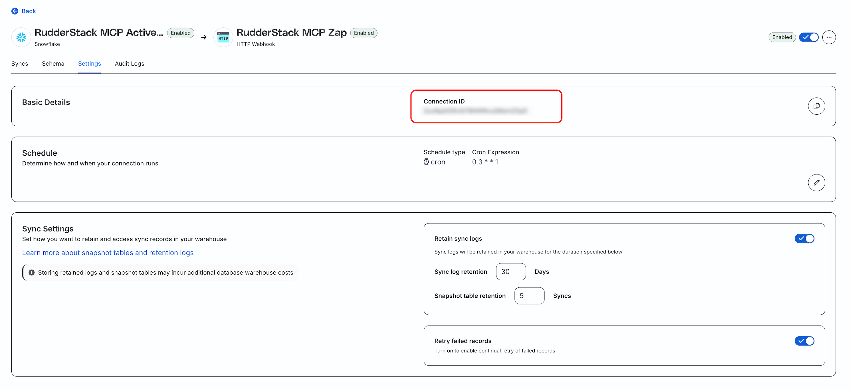 Reverse ETL connection ID