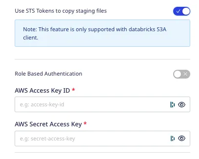 S3 settings in RudderStack dashboard