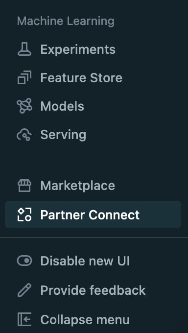 Partner Connect option in Azure Databricks
