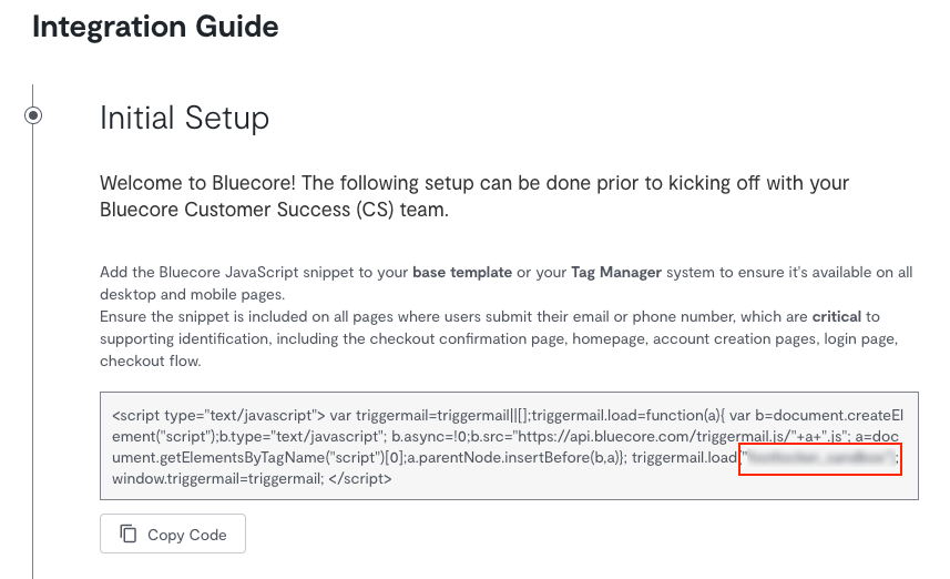 Bluecore namespace