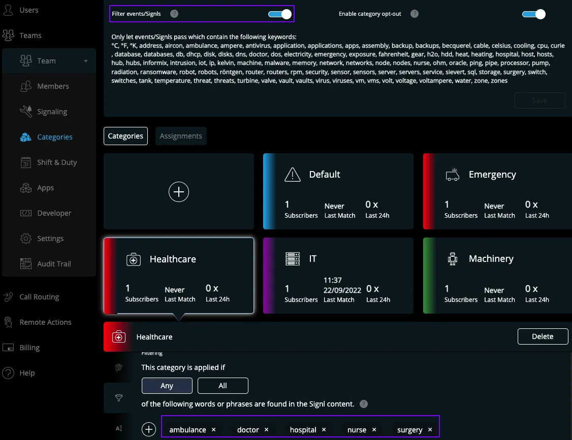 SIGNL4 connection setting
