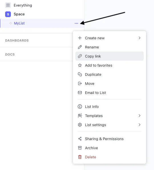ClickUp List ID