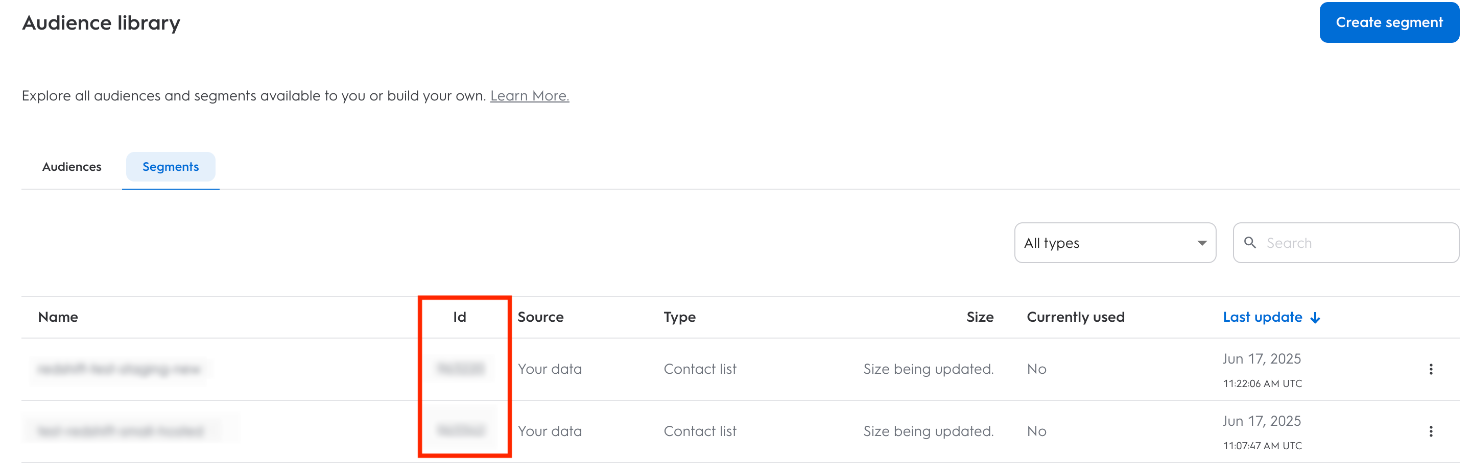 Criteo Audience Segment ID