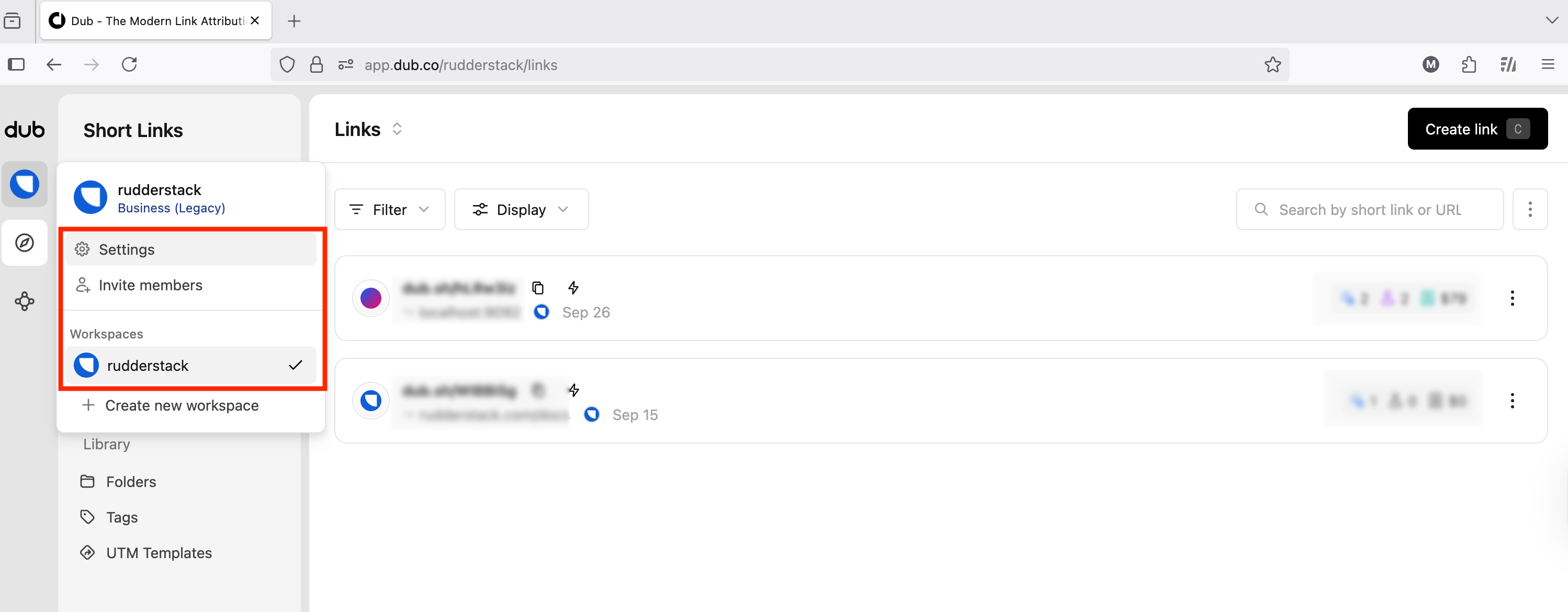 Dub API Key Links