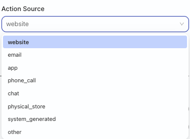 Action source setting