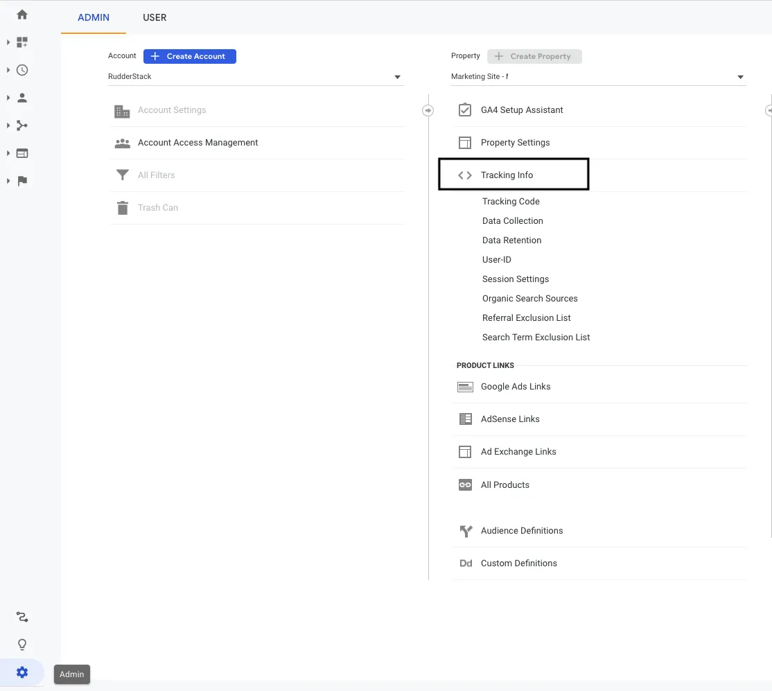 Google Analytics tracking ID