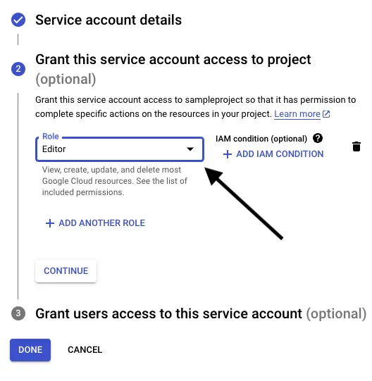 Google Sheets editor role