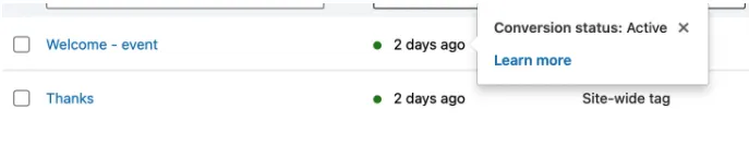 LinkedIn Insight campaign manager dashboard