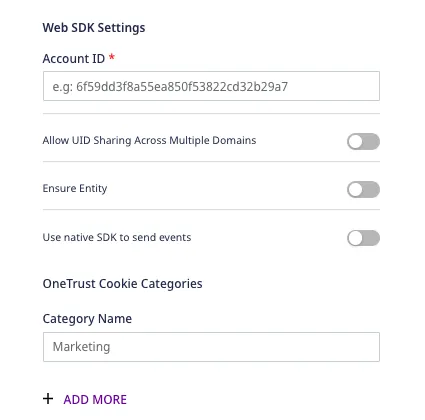 Lytics connection settings
