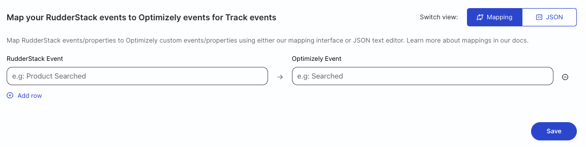 RudderStack mapping interface