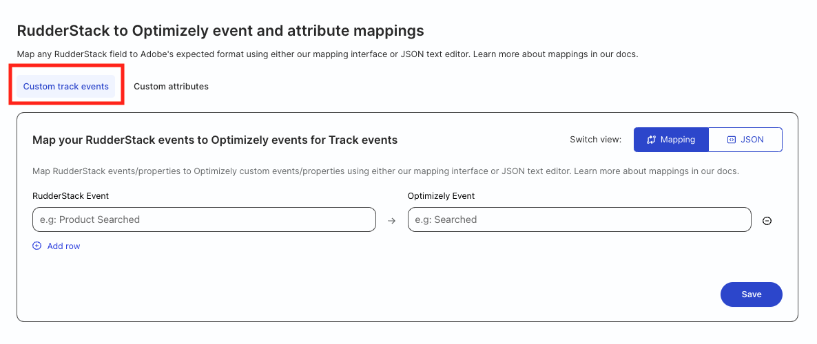 Optimizely Feature Experimentation event mapping