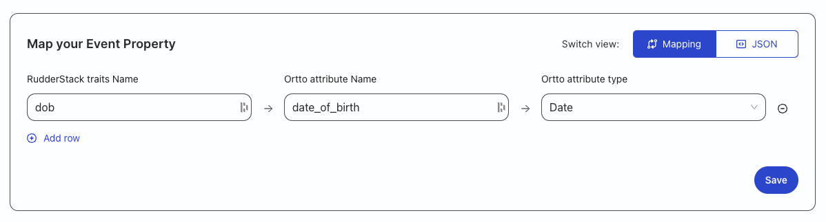 Ortto traits mapping