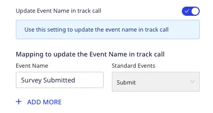 Map events to standard Qualaroo events