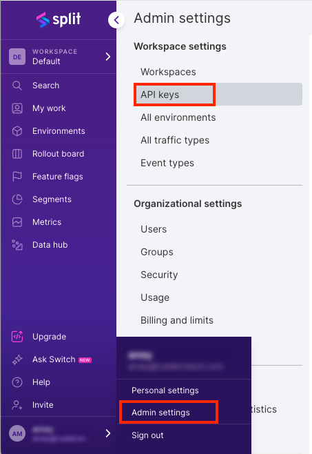 Harness FME API key