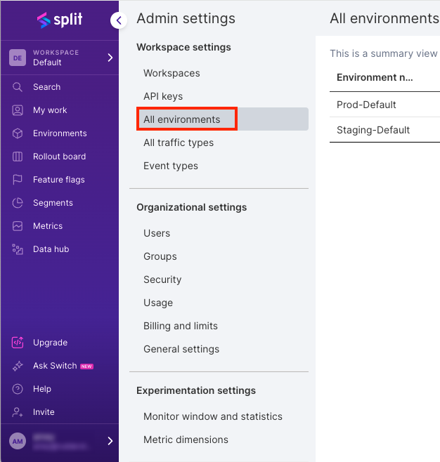 Harness FME environment