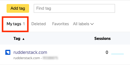 Yandex.Metrica tag