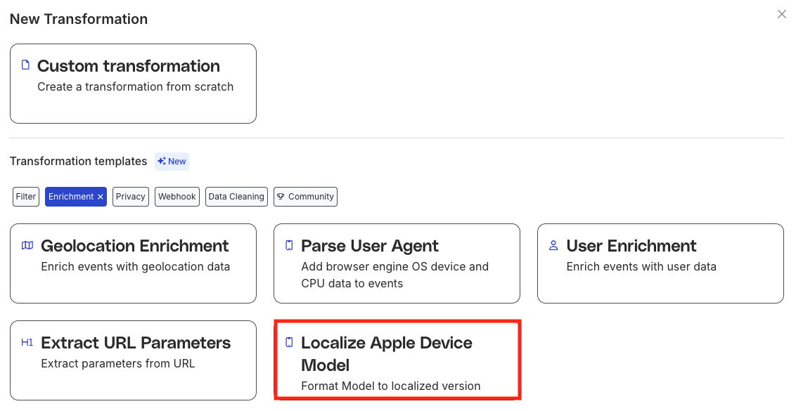 Apple device model enrichment