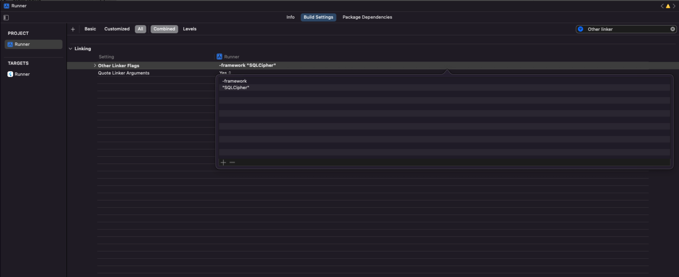 Project-level build settings