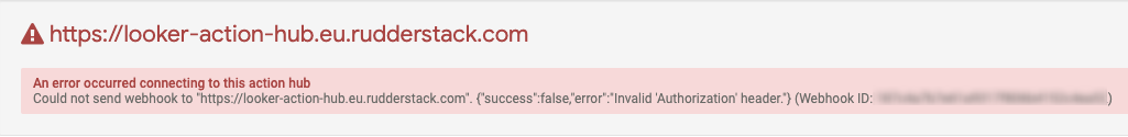 RudderStack Action Hub error