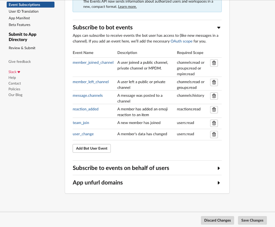 Add webhook name and URL