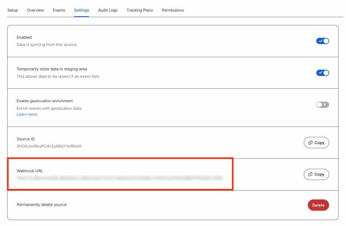 Webhook endpoint