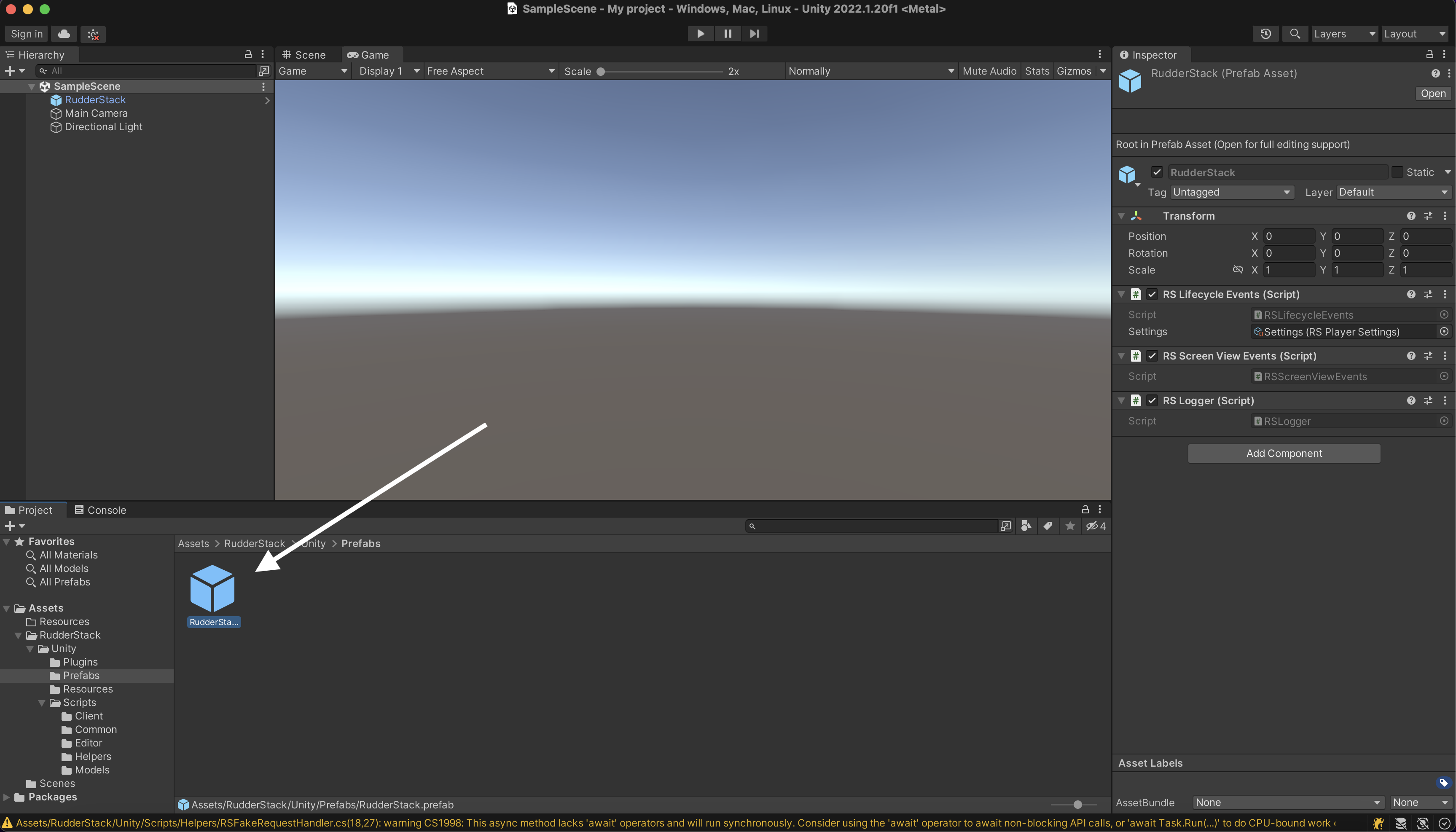 Add prefab file
