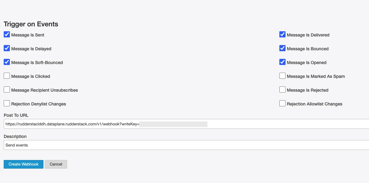 Adding the webhook to an event source