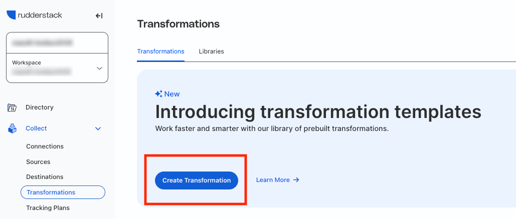 Create transformation