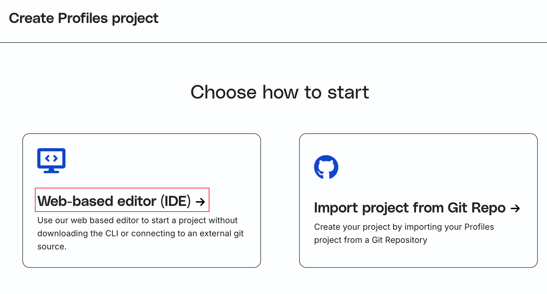 Choose predefined template
