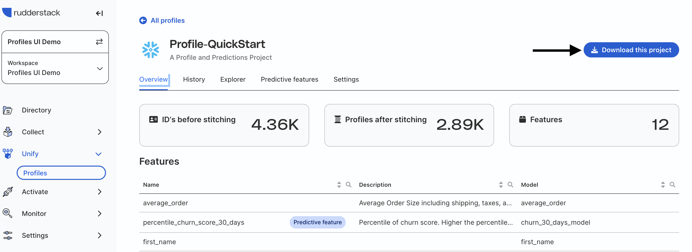 Predictive features in Snowflake