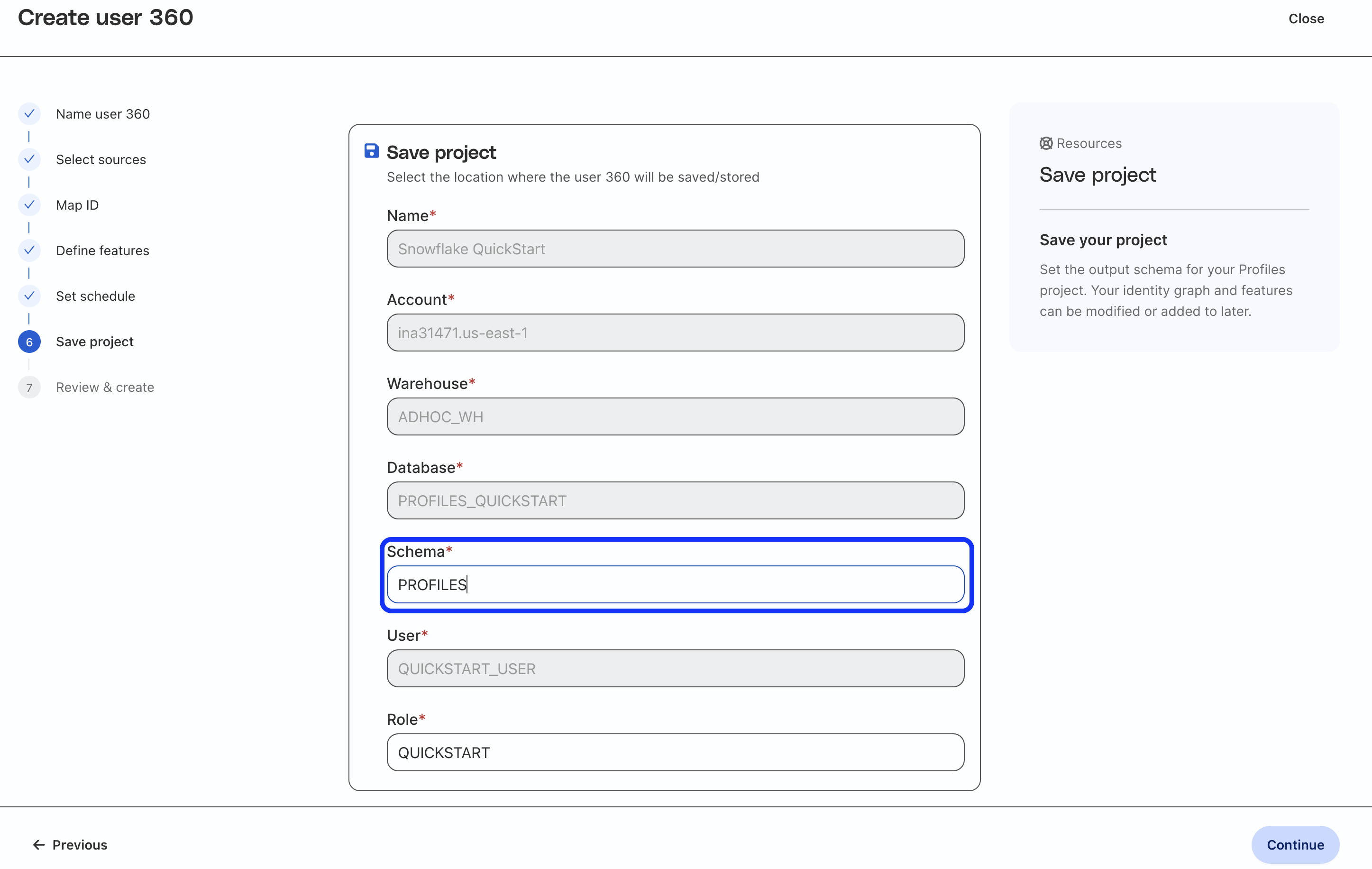 Predictive features in Snowflake