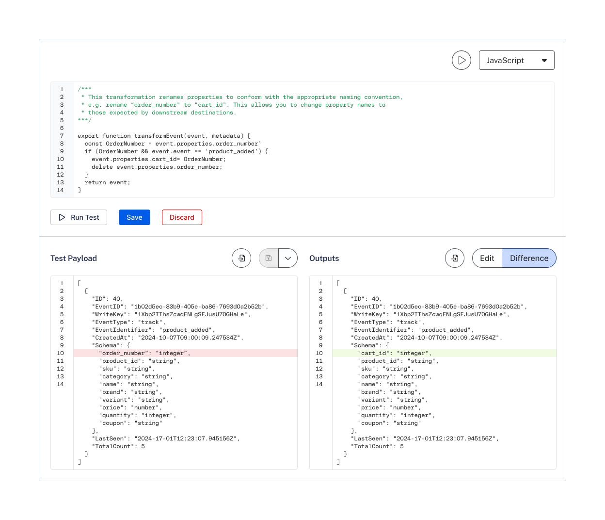 Transformations for realtime schema fixes