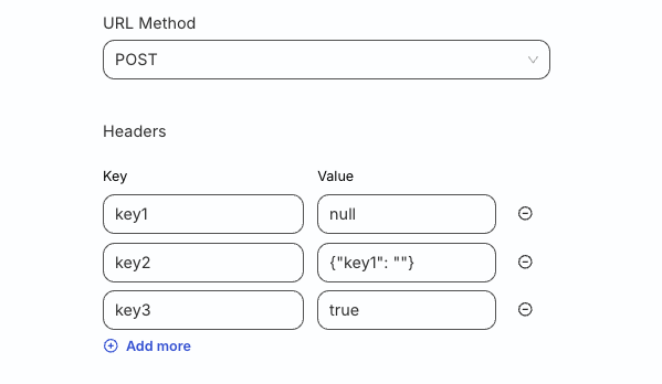 Webhook configuration