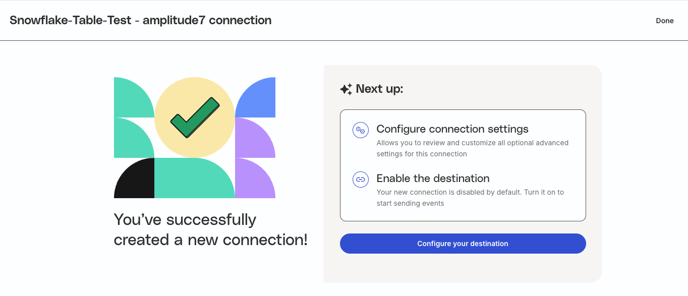 Advanced destination configuration