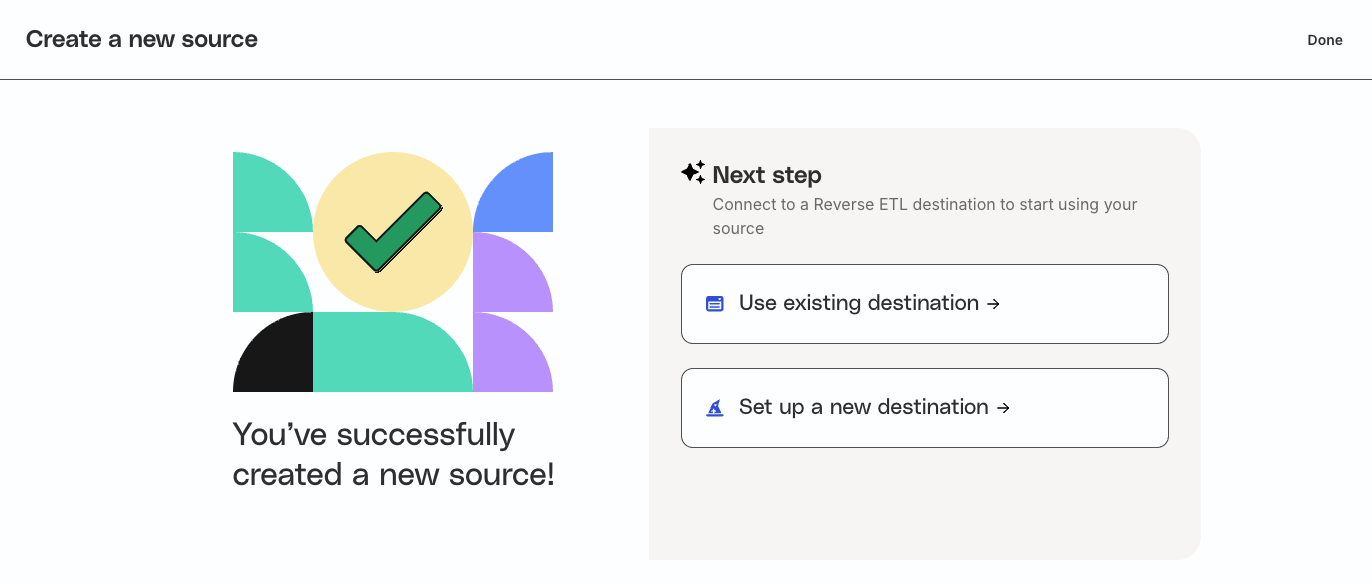 Connect destination options