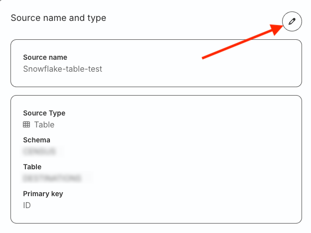 Edit source configuration
